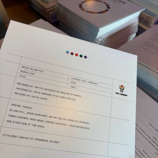 Live in Pasadena - Vinyl